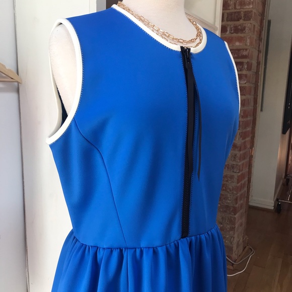 Kate Spade ♠️ Stunning Rare Find 🤩 Color Block Royal Blue Dress, Like New, 16 - Picture 2 of 13